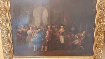 'The Capitulations of Charles IV,' a painting falsely attributed to Goya.