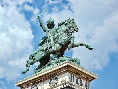 Equestrian statue of Vercingetorix, by Frédéric Bartholdi, in Clermont-Ferrand, France.