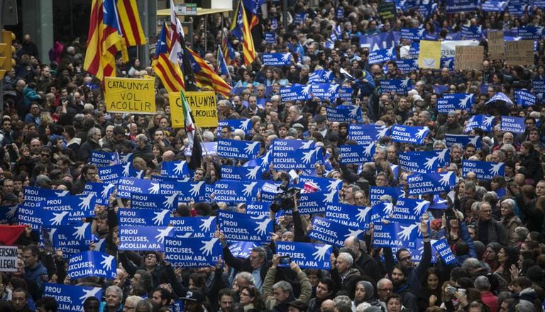 The organizers said up to 300,000 people took part in the demonstration.