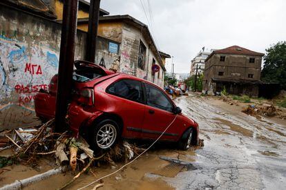 Impact of storm "Daniel" in the city of Volos, Greece.