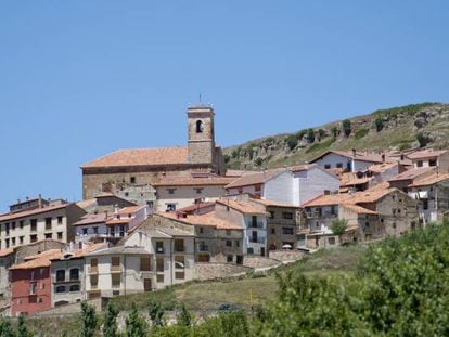 Valdelinares in Teruel province, the highest village in Spain.