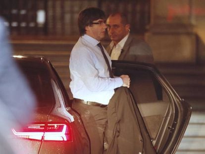 Catalan premier Carles Puigdemont on Thursday morning.