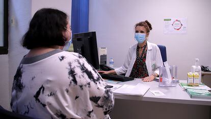 A medical consultation at Virgen Macarena Hospital in Seville, Spain.