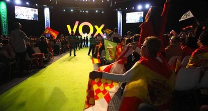 A Vox rally in Madrid in October.