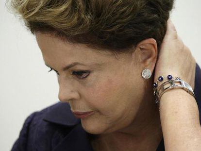 Brazilian President Dilma Rousseff attends a ceremony for new diplomats in Brasilia on April 30.