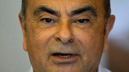 Former Nissan executive Carlos Ghosn speaks during an interview in Beirut, Lebanon on June 23, 2023.