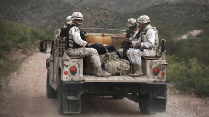 An army patrol in Sonora.