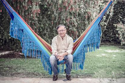 Gustavo Petro at his home in Chía, outside Bogotá.