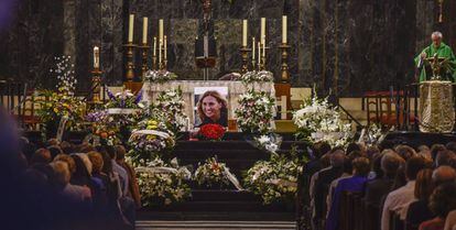 The funeral of María Villar in Spain on September 26.
