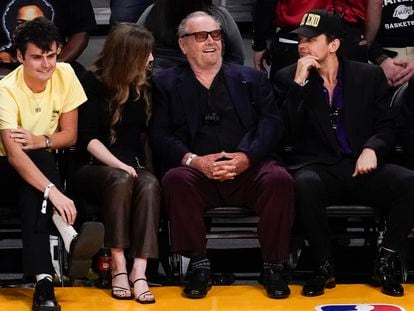 US actor Jack Nicholson attends game six of the NBA Western Conference first round playoff series between the Memphis Grizzlies and the Los Angeles Lakers.