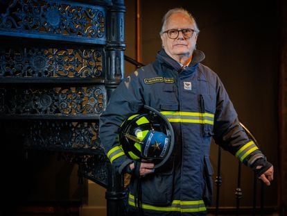Alejandro Artigas, honorary director of the Santiago Fire Department, pictured in the Museum of Firefighters in Santiago, Chile.