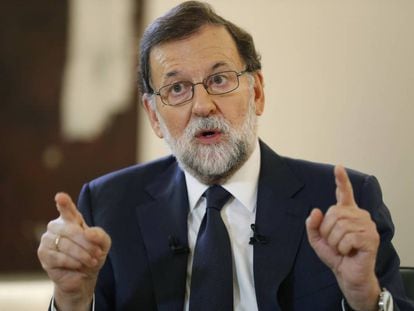 Mariano Rajoy, during a recent interview where he insisted that Carles Puigdemont renounce the declaration of independence.