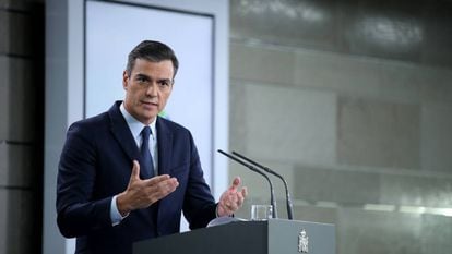Pedro Sánchez, this tuesday in Moncloa.