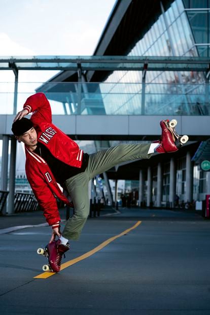 Keegan Shim (Toronto, Canada), a roller skate teacher who is part of the international skating community.