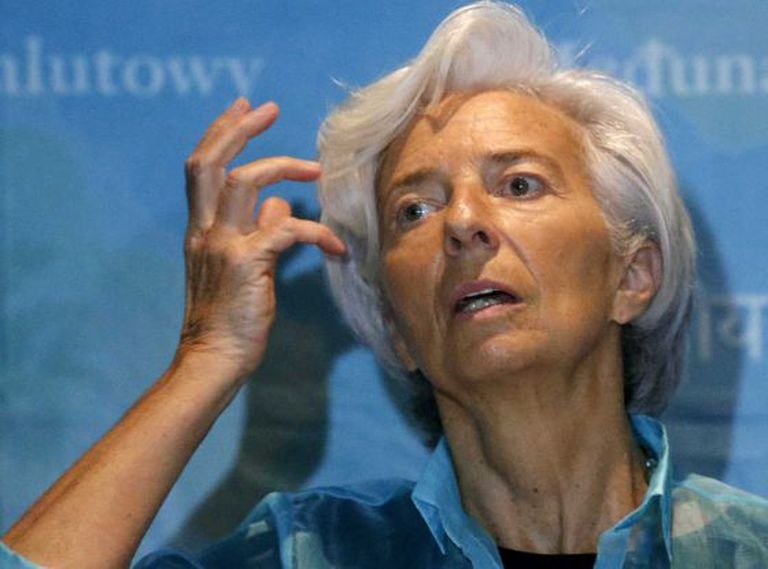 IMF Managing Director Christine Lagarde at a press conference in January.