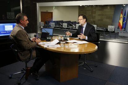 Mariano Rajoy during the interview with Onda Cero.
