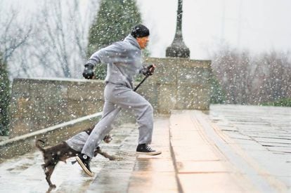 One of the most famous scenes from Rocky (1976), shot in Philadelphia.