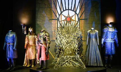 The Iron Throne room at the exhibition.