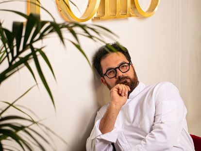 Luciano Monosilio poses for a photo in Follie, his new restaurant in the Gran Meliá Villa Agrippina hotel, in Rome, Italy.