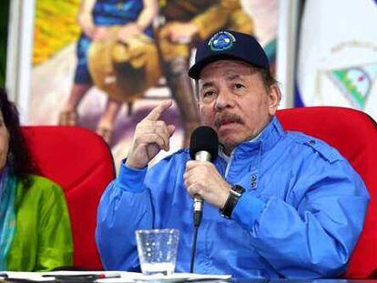 President Daniel Ortega with his wife – First Lady and Vice President Rosario Murillo – in a stock photo.