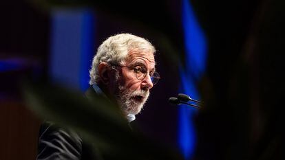 Paul Krugman at a conference in Valencia, Spain.