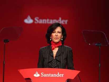 Ana Botín during an extraordinary meeting of shareholders on Monday.