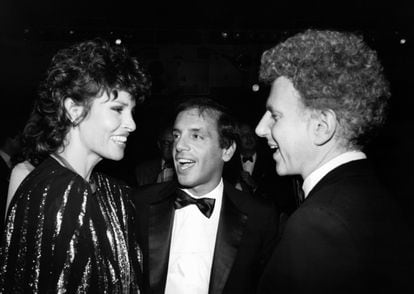 From left to right, actress Raquel Welch, businessman Steve Rubell, and Mark Fleischman at Studio 54 in 1981.