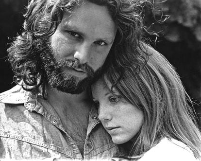 Jim Morrison and Pamela Courson in the Hollywood Hills, Los Angeles, 1969.