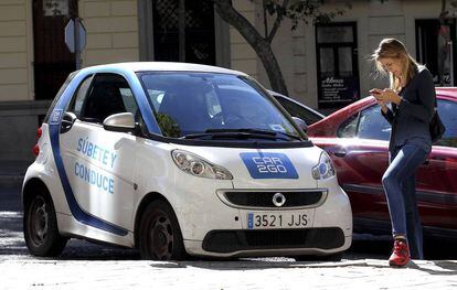 A car2go vehicle in Madrid.