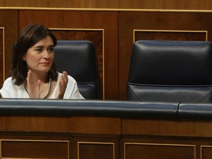 Spanish Health Minister Carmen Montón in Congress.