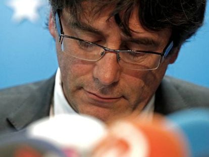 Carles Puigdemont’s press conference in Brussels earlier this week.
