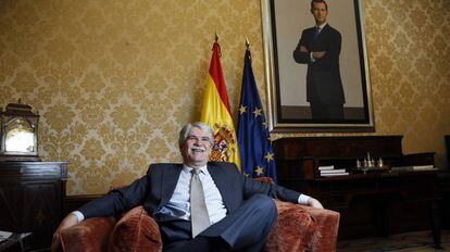 Alfonso Dastis during the interview in his office at the Spanish foreign ministry.