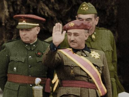 A colorized image of Franco from the documentary.