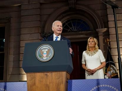 President Joe Biden speaks at a leaders' reception at the Metropolitan Museum of Art in New York, Tuesday, Sept. 19, 2023.