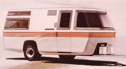 Toyota Caravan. In 1975, designers at the U.S. design center opened their horizons and also explored the world of caravans with this concept.
