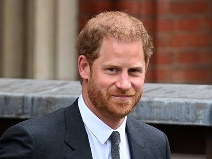 Britain's Prince Harry, Duke of Sussex departs the High Court in London, Britain, on March 30, 2023.
