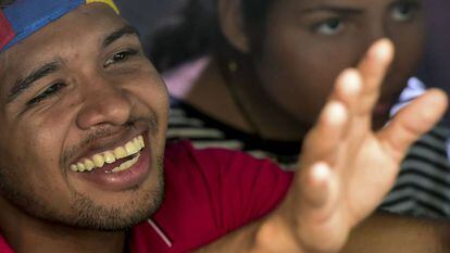 Venezuelan musican and Maduro opponent Wuilly Arteaga at a press conference on August 17.