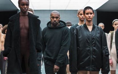 American rapper Kanye West, now known as Ye, during a fashion show for Adidas Originals.