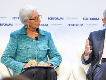 Christine Lagarde y Jerome Powell