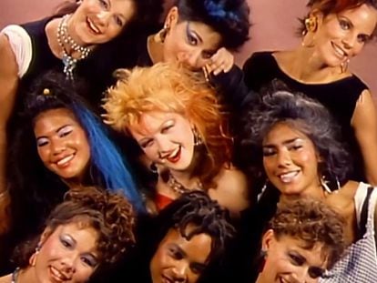 The song ‘Girls Just Want to Have Fun‘ was Cindy Lauper‘s first and biggest hit. Image from Sony Music.