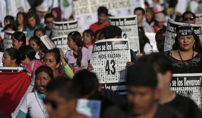 A demonstration held in Mexico City for the 43 students killed in September.
