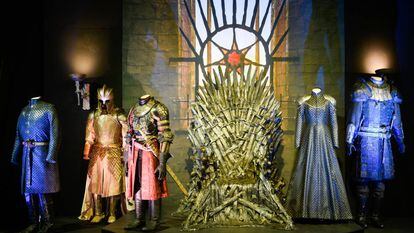 The Iron Throne room at the exhibition.
