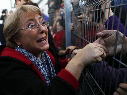 Former President Michelle Bachelet arrives in Chile in March.