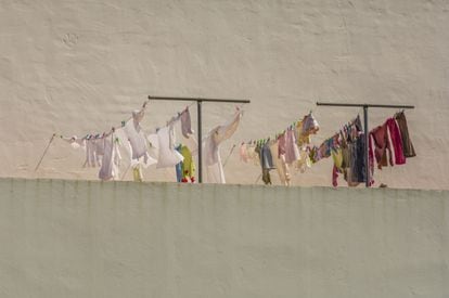 Clothes hanging out to dry in Jerez de la Frontera in Spain.