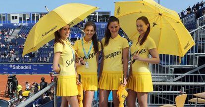 Hostesses during the last year's Barcelona Tennis Open.