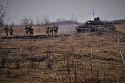 Maneuvers of the 3rd Tank Brigade of the Ukrainian Army in the Kharkov region on March 17.
