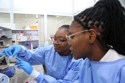 Researchers at the African Center of Excellence for Genomics of Infectious Disease in Ede, Nigeria.