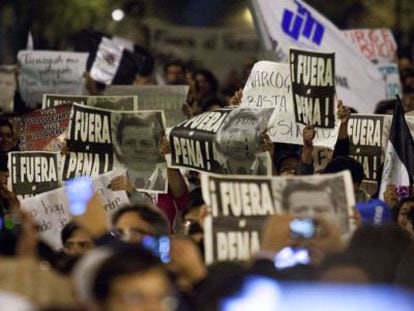Tens of thousands took to the Mexico City streets to protest.