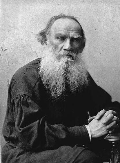 Russian writer Leo Tolstoy (1828-1910), in an 1896 portrait.