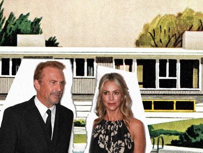 Kevin Costner and his ex-wife Christine Baumgartner are an example of a separated couple who still share a home.